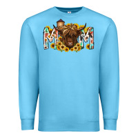 Ocean Blue mom highland cow Premium Sweatshirt - RacoonDesign