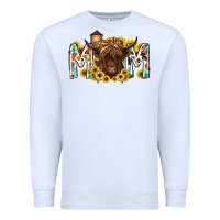 White mom highland cow Premium Sweatshirt - RacoonDesign