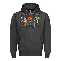Charcoal Heather campfire and cocktails Zipper Hoodie - texasbilliewilder