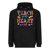 Black teach your heart out Heavyweight Hoodie - Zillion Design Studio