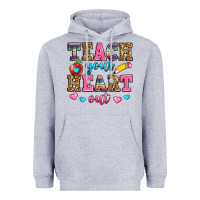 Heather Grey teach your heart out Heavyweight Hoodie - Zillion Design Studio