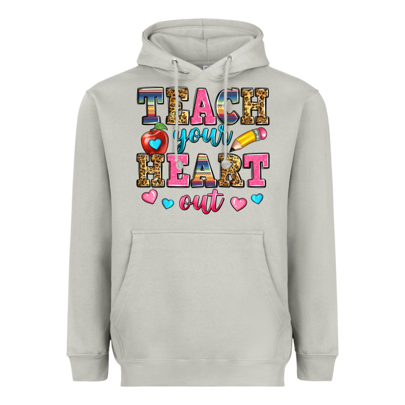 Teach Your Heart Out Heavyweight Hoodie by Zillion Design Studio | Teevron
