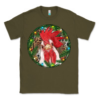 Army Green Roaster Christmas Classic Tee - RanaPortraitStore