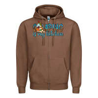 Chestnut camping is my kitchen with wine Zipper Hoodie - texasbilliewilder