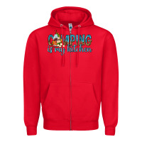 Red camping is my kitchen with wine Zipper Hoodie - texasbilliewilder