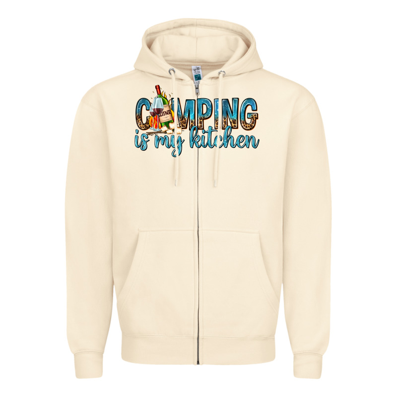 Camping Is My Kitchen With Wine Zipper Hoodie by texasbilliewilder | Teevron