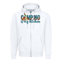 White camping is my kitchen with wine Zipper Hoodie - texasbilliewilder