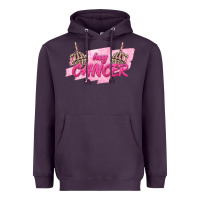 Plum Hey Cancer Heavyweight Hoodie - texasbilliewilder