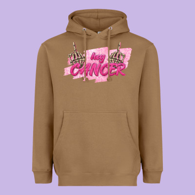 Hey Cancer Heavyweight Hoodie Designed By Texasbilliewilder