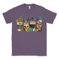Lavender coffee cups bull skull with gemstones Classic Tee - texasbilliewilder