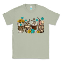 Matcha coffee cups bull skull with gemstones Classic Tee - texasbilliewilder