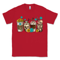 Red coffee cups bull skull with gemstones Classic Tee - texasbilliewilder