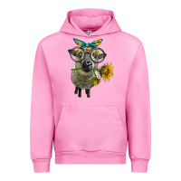 Cute Hempshire Sheep With Eyeglasses Urban Hoodie | Teevron