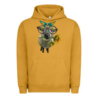Pigment Peanut Butter cute hempshire sheep with eyeglasses Urban Hoodie - LillyAllenDesigns
