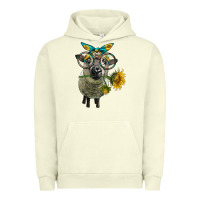 Pigment Pistachio cute hempshire sheep with eyeglasses Urban Hoodie - LillyAllenDesigns