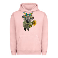 Pigment Salmon cute hempshire sheep with eyeglasses Urban Hoodie - LillyAllenDesigns