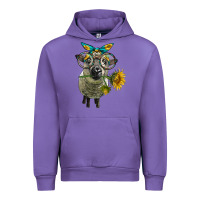 Tulip cute hempshire sheep with eyeglasses Urban Hoodie - LillyAllenDesigns