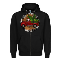 Black Farm Truck Christmas Zipper Hoodie - RanaPortraitStore