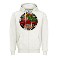 Farm Truck Christmas Zipper Hoodie | Teevron