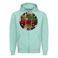 Seafoam Farm Truck Christmas Zipper Hoodie - RanaPortraitStore
