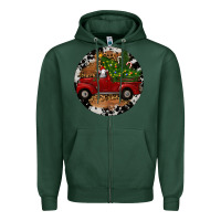 Sports Green Farm Truck Christmas Zipper Hoodie - RanaPortraitStore