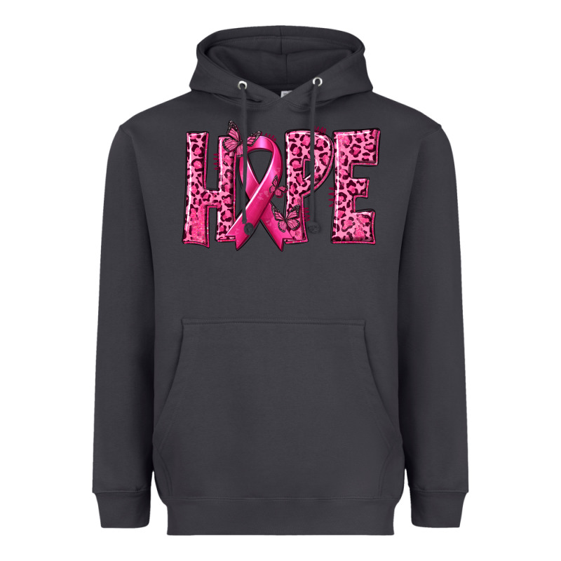 Hope Breast Cancer Heavyweight Hoodie by texasbilliewilder | Teevron