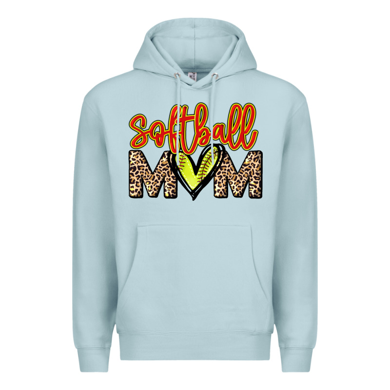 Softball Mom Premium Hoodie by NancyCooperArtShop | Teevron