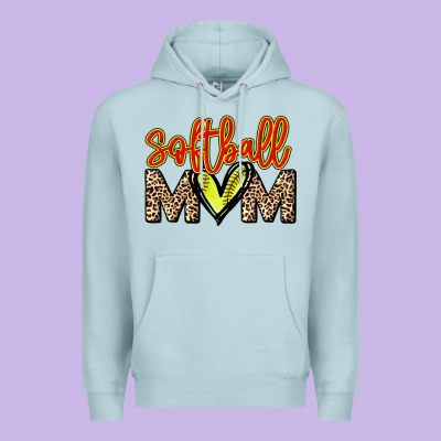 Softball Mom Premium Hoodie Designed By Nancycooperartshop