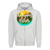 Dove Grey camping vibes Zipper Hoodie - texasbilliewilder