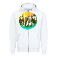 White camping vibes Zipper Hoodie - texasbilliewilder