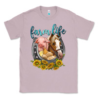Lilac chicken pig horse farm life Classic Tee - texasbilliewilder