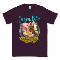 Plum chicken pig horse farm life Classic Tee - texasbilliewilder