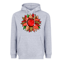 Heather Grey strawberry sunflower Heavyweight Hoodie - Zillion Design Studio