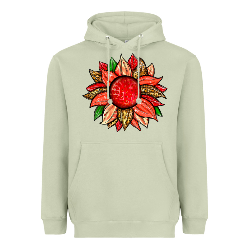 Strawberry Sunflower Heavyweight Hoodie by Zillion Design Studio | Teevron
