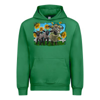 Emerald cute hempshire sheep family Urban Hoodie - LillyAllenDesigns