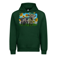 Forest Green cute hempshire sheep family Urban Hoodie - LillyAllenDesigns