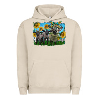Pigment French Oak cute hempshire sheep family Urban Hoodie - LillyAllenDesigns