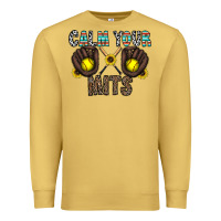 Antique Gold calm your mits Premium Sweatshirt - CowhideDigitalArt
