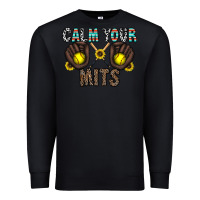 Black calm your mits Premium Sweatshirt - CowhideDigitalArt