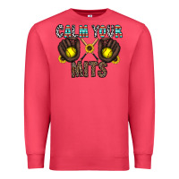 Cardinal calm your mits Premium Sweatshirt - CowhideDigitalArt