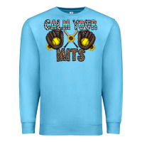 Ocean Blue calm your mits Premium Sweatshirt - CowhideDigitalArt