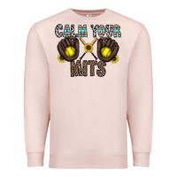 Pale Pink calm your mits Premium Sweatshirt - CowhideDigitalArt