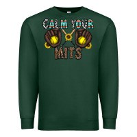Sports Green calm your mits Premium Sweatshirt - CowhideDigitalArt