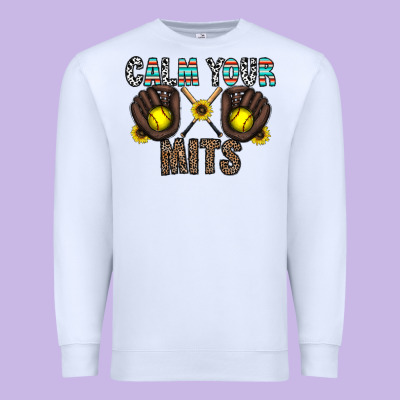 Calm Your Mits Premium Sweatshirt Designed By Cowhidedigitalart