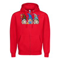 Red lacrosse gnomes Zipper Hoodie - Zillion Design Studio