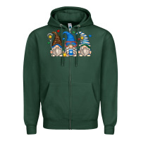 Sports Green lacrosse gnomes Zipper Hoodie - Zillion Design Studio