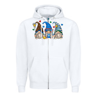 White lacrosse gnomes Zipper Hoodie - Zillion Design Studio