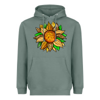 Sage pineapple sunflower Heavyweight Hoodie - Zillion Design Studio