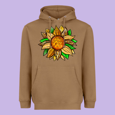 Pineapple Sunflower Heavyweight Hoodie Designed By Zillion Design Studio
