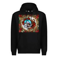 Black american football helmet and leopard Premium Hoodie - NancyCooperArtShop